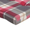 vidaXL Tuolin pehmusteet 2 pcs Punainen ruutu 58 x 77 x 4,5 cm