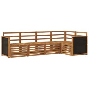 vidaXL Kulmasohvasetti 4 pcs Luonnollinen Tihe&auml; akasiapuu