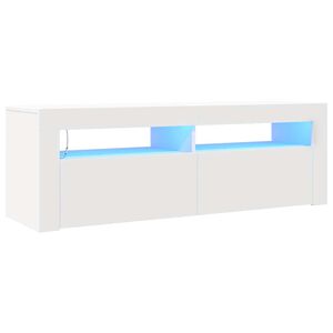 vidaXL TV-taso LED-valoilla valkoinen 120x35x40 cm