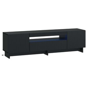vidaXL LED TV-kaappi EDE 153 x 35 x 43 cm Musta Tekninen puu