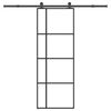 vidaXL Liukuovi asennustarvikkeilla 76x205 cm ESG lasi ja alumiini