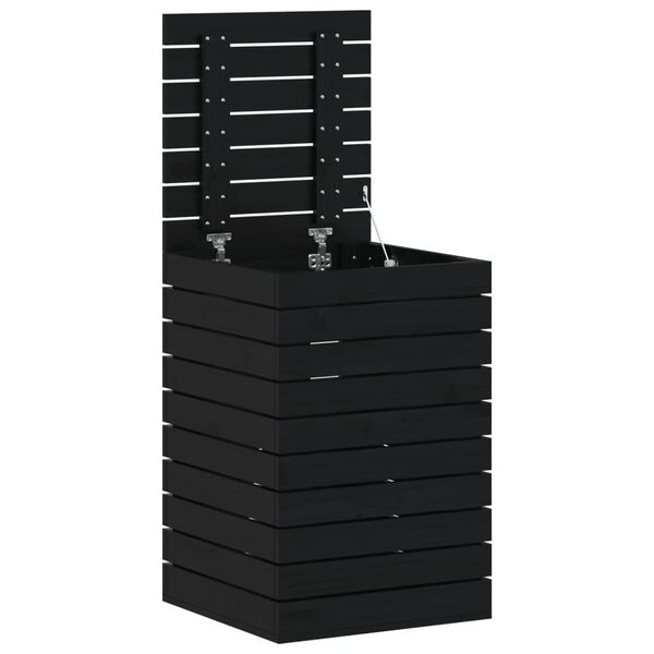 vidaXL Pyykkikori musta 44x44x66 cm t&auml;ysi m&auml;nty