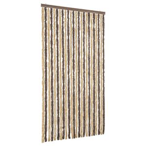 vidaXL Hy&ouml;nteisverho tummanruskea ja beige 100x220 cm chenille