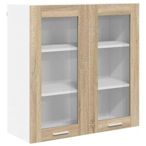 vidaXL Henkarikaappi ovella Sonoman tammi 80 x 31 x 80 cm Tekninen puu