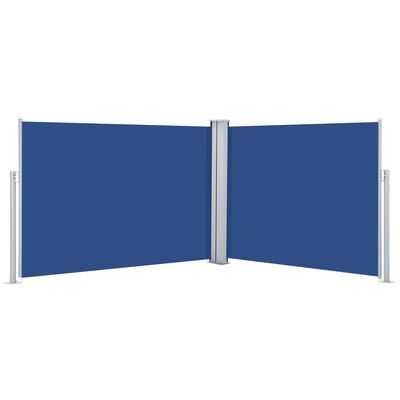vidaXL Sisäänvedettävä sivumarkiisi 100x1000 cm sininen