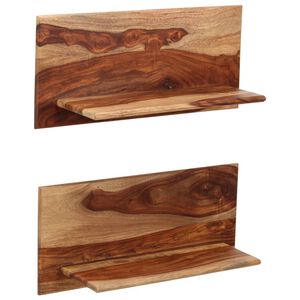 vidaXL Sein&auml;hyllyt 2 kpl 58x26x20 cm akaasiapuu
