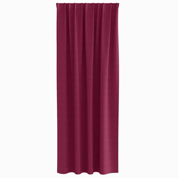 vidaXL Piment&auml;v&auml; verho renkailla 2 pcs Viininpunainen 260 x 140 cm