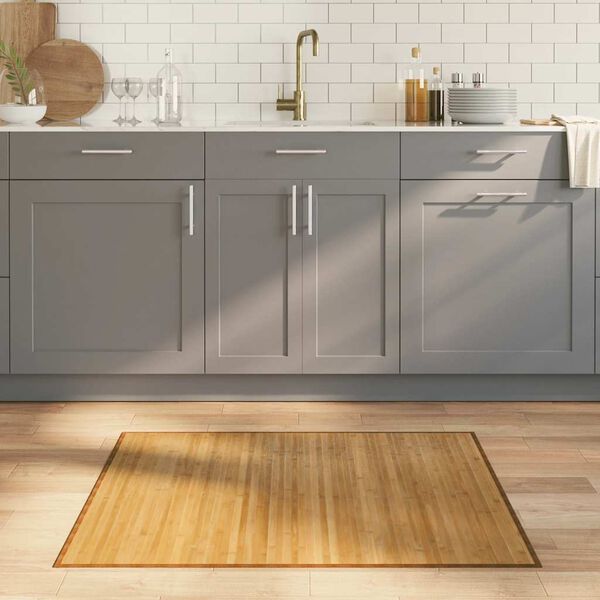 vidaXL matto suorakaide luonnollinen 80x100 cm bambu