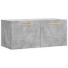 vidaXL Sein&auml;kaappi betoninharmaa 80x36,5x35 cm tekninen puu
