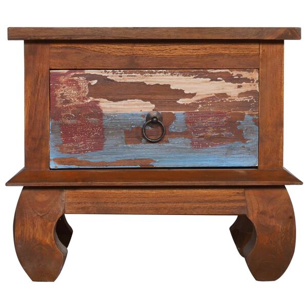 vidaXL Yöpöytä 45x35x40 cm kierrätetty tiikki