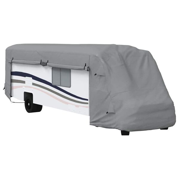 vidaXL asuntoauton p&auml;&auml;lliset harmaa 870x235x275 cm kuitukangas