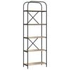 vidaXL Kirjahylly 5 tasoa 60 x 30 x 183 cm Tekninen puu Sonoman tammi