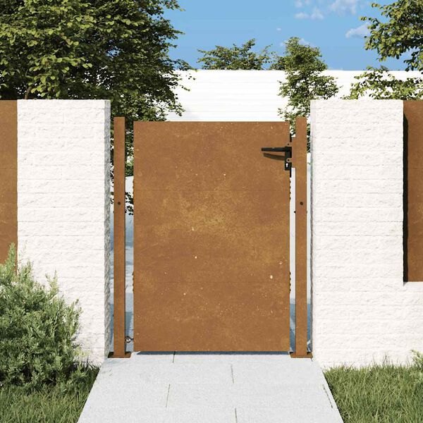 vidaXL Puutarhaportti 100x125 cm Corten-ter&auml;s