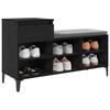 vidaXL Kenk&auml;kaappi hyllyll&auml; Musta tammi 102 x 36 x 60 cm Tekninen puu