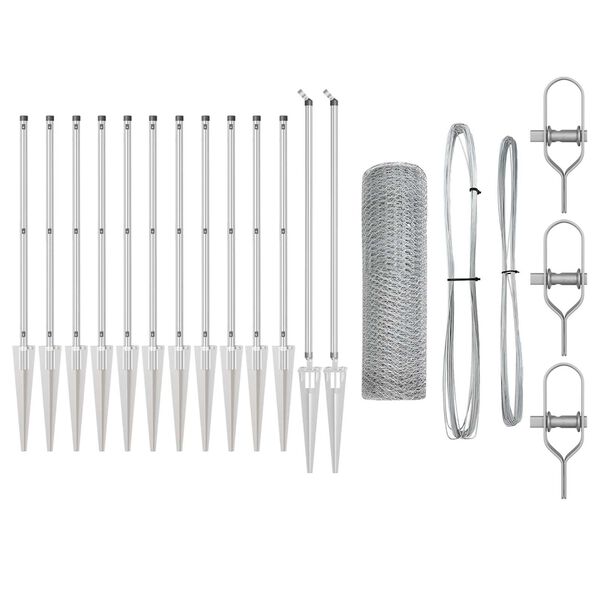 vidaXL Aitalatu Hopea 25 x 0,8 m (25 mm verkko) Ter&auml;s