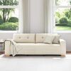 vidaXL Sohva Beige 221 x 78 x 80 cm Pellava-sekoitekangas