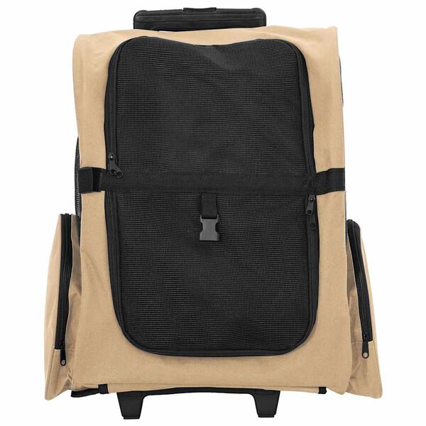 vidaXL Lemmikkik&auml;rryt 3-in-1 kuviointi hiekka 48x32x(57-106) cm Oxford-kangas