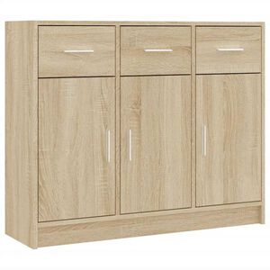 vidaXL Senkki Sonoma tammi 91x28x75 cm tekninen puu