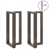 vidaXL Baarip&ouml;yd&auml;n jalat T-muotoiset 2 kpl musta 40x35x(90-91) cm ter&auml;s