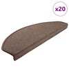 vidaXL Porrasmatot 20 kpl 65x24x4 cm kahvinruskea puolipy&ouml;re&auml; suuri