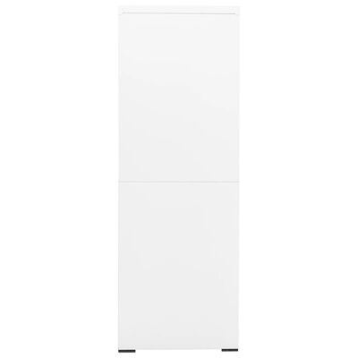 vidaXL Arkistokaappi valkoinen 90x46x134 cm teräs