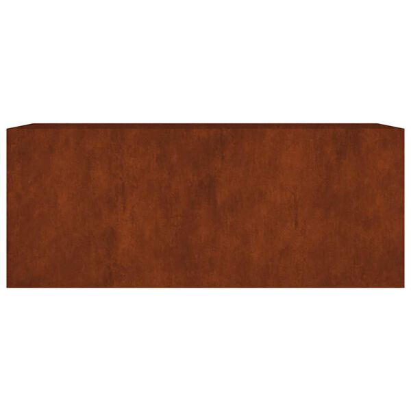 vidaXL Korotettu kukkalaatikko 200x80x80 cm Corten ter&auml;s