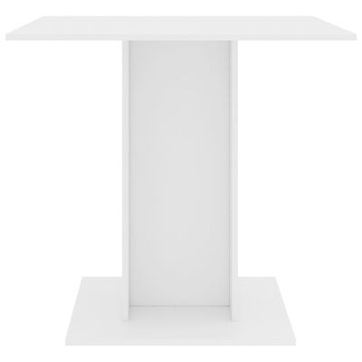 vidaXL Ruokapöytä valkoinen 80x80x75 cm lastulevy