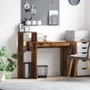 vidaXL Pöytä hyllyllä Savupähkinä 100 x 40 x 90 cm Tekninen puu