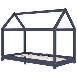 vidaXL Lasten s&auml;ngynrunko harmaa t&auml;ysi m&auml;nty 70x140 cm
