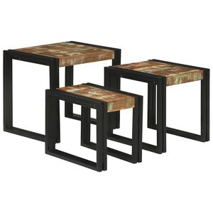 vidaXL Pes&auml;taulu 3 kpl Ruskea ja musta 50 x 40 x 45 cm