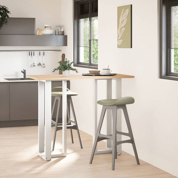 vidaXL Baarip&ouml;yd&auml;n jalat T-muotoiset 2 kpl valkoinen 40x35x(110-111) cm ter&auml;s