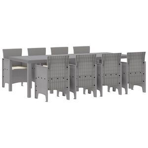 vidaXL Piharuokailu setti 9 pcs Valkoinen Polt-kivennäisruoho