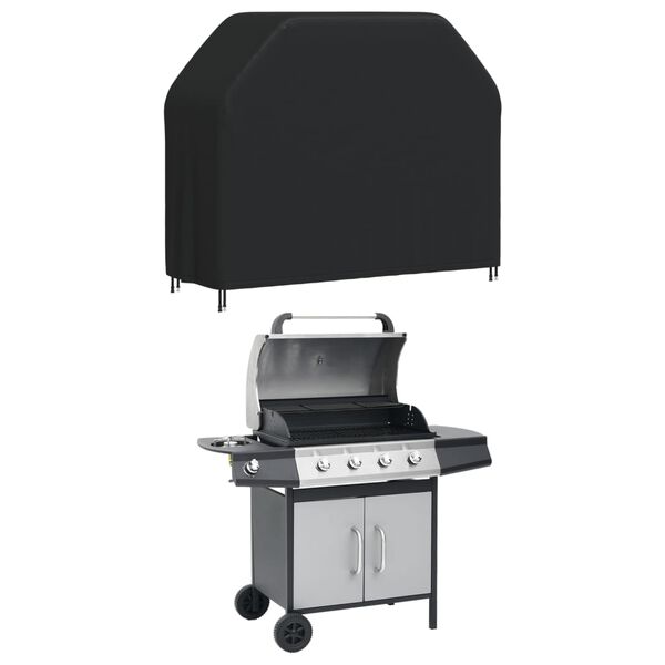 vidaXL Ulkogrillin suojus 140x58x106 cm musta 420D Oxford