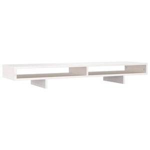 vidaXL N&auml;ytt&ouml;teline Valkoinen 100x27x14 cm T&auml;yspuu M&auml;nty