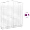 vidaXL Kaarevat kivikorit 7 kpl 200x50x220/240 cm galvanoitu rauta