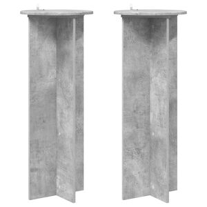 vidaXL Kasviteline 2 kpl Betoninharmaa &Oslash;40 x 100 cm Tekninen puu