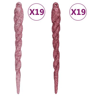vidaXL Joulukuusen koristesarja 108 kpl valkoinen ja pinkki