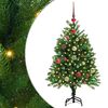vidaXL Joulukuusi 150 LED-valoilla jalustalla Vihre&auml; 120 cm PE