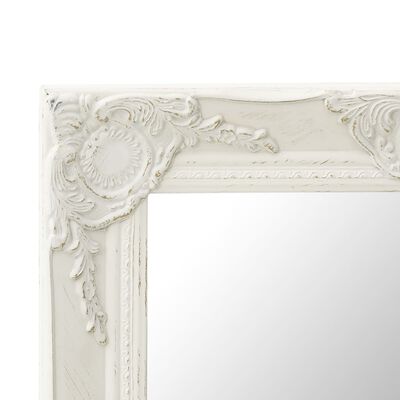 vidaXL Seinäpeili barokkityylinen 50x40 cm valkoinen