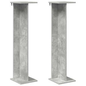vidaXL Kasviteline Betoni Harmaa 25 x 25,5 x 100,5 cm K&auml;sitelty puu