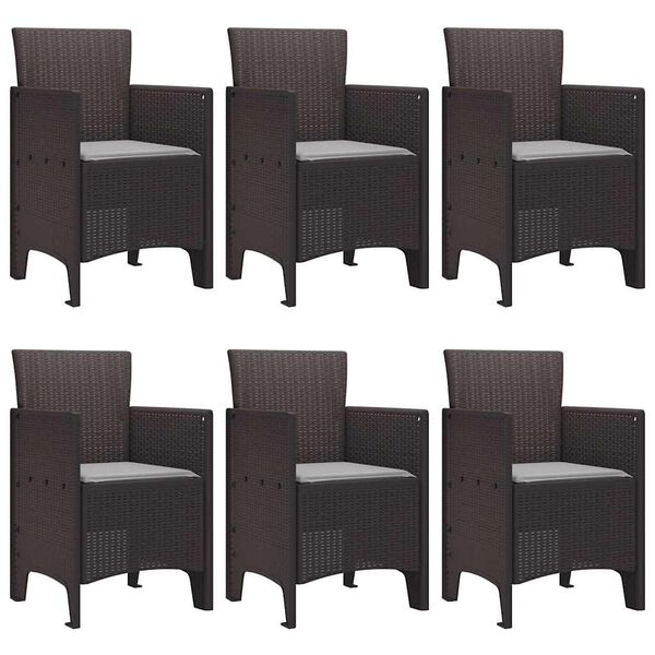 vidaXL Piharuokailu setti 7 pcs Ruskea Polt-kivennäisruoho