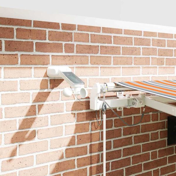 vidaXL Vetoutuva markiisi LED -nauhavalot Moniv&auml;rinen 450 &times; 300 cm