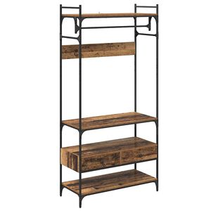 vidaXL Vaatekaappi hyllyll&auml; Vanha puu 89 x 39 x 184.5 cm Tekninen puu