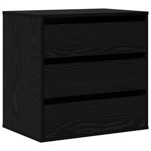 vidaXL Laatikkokaappi 3-Laatikko Musta 61 x 41 x 58 cm Tekninen puu