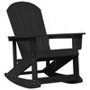 vidaXL Adirondack keinutuoli Musta 73.5 x 92 x 90cm HDPE