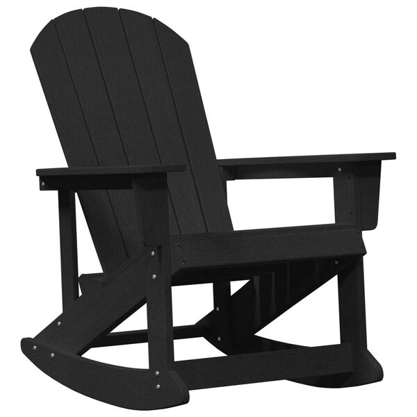 vidaXL Adirondack keinutuoli Musta 73.5 x 92 x 90cm HDPE
