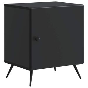 vidaXL Y&ouml;p&ouml;yt&auml;kaappi Musta 43 x 34,5 x 50 cm Tekninen puu
