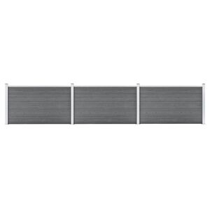 vidaXL Puutarha-aita WPC 526x106 cm harmaa