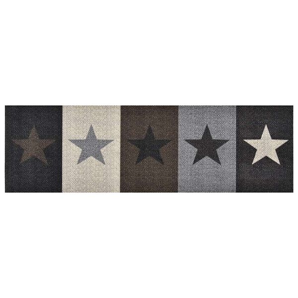 vidaXL Keitti&ouml;n pest&auml;v&auml; lattiamatto Stars 45x150 cm