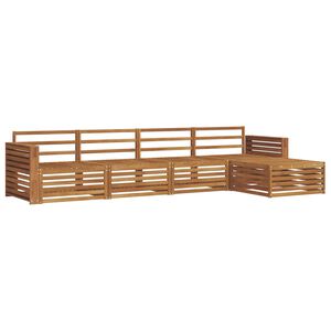 vidaXL Ulkosohvakokoelma 5 pcs Luonnollinen Tihe&auml; akasiapuu